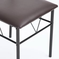 5-Piece Walnut Wood Top Table Set (Seats-4) by ATHMILE 12 5-Piece Walnut Wood Top Table Set (Seats-4) by ATHMILE -ATHMILE Sales Store black athmile dining room sets ddw9030375 1f 1000