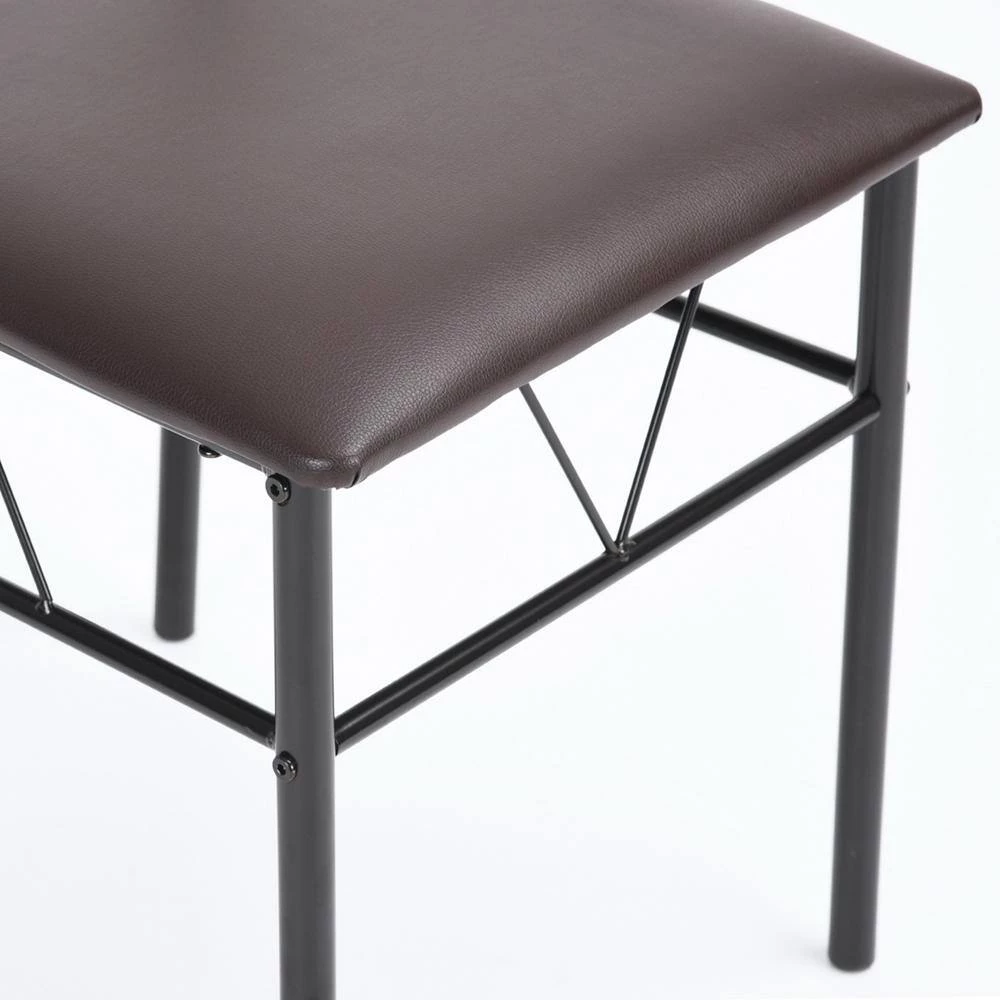 5-Piece Walnut Wood Top Table Set (Seats-4) by ATHMILE 5 5-Piece Walnut Wood Top Table Set (Seats-4) by ATHMILE - Image 5