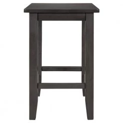 4-Piece Gray Wood Top Table Set (Seats 3) by ATHMILE 11 4-Piece Gray Wood Top Table Set (Seats 3) by ATHMILE -ATHMILE Sales Store black athmile dining room sets ddwf282079aae 1f 1000