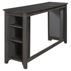 4-Piece Gray Wood Top Table Set (Seats 3) by ATHMILE 12 4-Piece Gray Wood Top Table Set (Seats 3) by ATHMILE -ATHMILE Sales Store black athmile dining room sets ddwf282079aae 44 1000