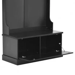 Black Hall Tree with 4 Hooks by ATHMILE -ATHMILE Sales Store black athmile hall trees ccwf280709aab c3 1000