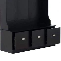 Black Hall Tree with 4-Hooks and 3-Large Drawers by ATHMILE 10 Black Hall Tree with 4-Hooks and 3-Large Drawers by ATHMILE -ATHMILE Sales Store black athmile hall trees ccwf282888aab 4f 1000