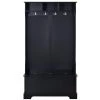 Black Hall Tree with 4-Hooks and Hinged Lid by ATHMILE