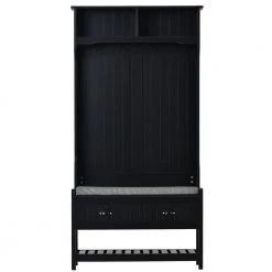 Black Hall Trees with 4-Hooks by ATHMILE