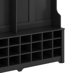 Black Bench Hall Tree with Ample Storage Space and 24-Shoe Cubbies by ATHMILE 12 Black Bench Hall Tree with Ample Storage Space and 24-Shoe Cubbies by ATHMILE -ATHMILE Sales Store black athmile hall trees gz b2w20220566 1f 1000