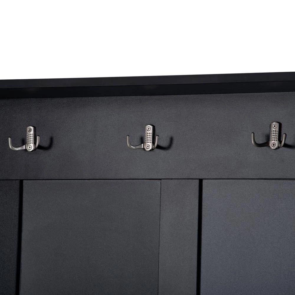 Black Hall Tree with 4-Hooks and 3-Large Drawers by ATHMILE 7 Black Hall Tree with 4-Hooks and 3-Large Drawers by ATHMILE - Image 7