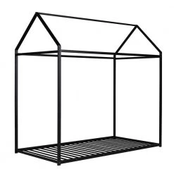 Black Twin Size Frame Metal Platform Bed by ATHMILE -ATHMILE Sales Store black athmile kids beds gz b2w20220854 fa 1000