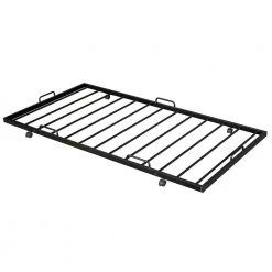 Black Twin Size Metal House Shape Platform Bed with Trundle by ATHMILE -ATHMILE Sales Store black athmile kids beds gz b2w20221571 1f 1000