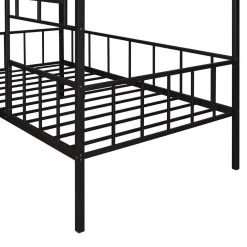 Black Twin Size Metal House Bed with Slatted Support by ATHMILE 15 Black Twin Size Metal House Bed with Slatted Support by ATHMILE -ATHMILE Sales Store black athmile kids beds gz b2w20221670 fa 1000