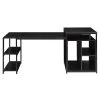 70.8 in. Retangular Black MDF Writing Desk by ATHMILE