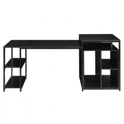 70.8 in. Retangular Black MDF Writing Desk by ATHMILE