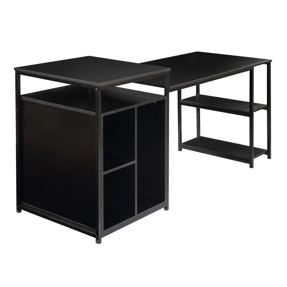 70.8 in. Retangular Black MDF Writing Desk by ATHMILE 3 70.8 in. Retangular Black MDF Writing Desk by ATHMILE - Image 3