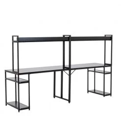 94.6 in. Retangular Black MDF Writing Desk by ATHMILE -ATHMILE Sales Store black athmile kids desks ddwf199091aab 4f 1000