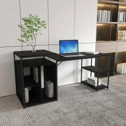 70.80 in. Retangular Black Computer Desk by ATHMILE 11 70.80 in. Retangular Black Computer Desk by ATHMILE -ATHMILE Sales Store black athmile kids desks dztwf196080aae 4f 1000