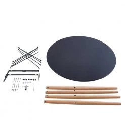 31.5 in. Black Round Wood Top Dining Table by ATHMILE -ATHMILE Sales Store black athmile kitchen dining tables dsw23435254 c3 1000