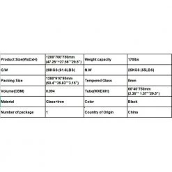 Glass Top Black Rectangle Dining Table by ATHMILE 11 Glass Top Black Rectangle Dining Table by ATHMILE -ATHMILE Sales Store black athmile kitchen dining tables dsw44217523 44 1000