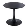 42.1 in. Round Black MDF Top Dining Table with Metal Frame (Seats 6) by ATHMILE