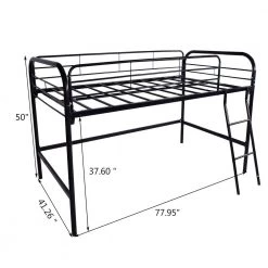 Black Twin Low Loft Bed by ATHMILE 8 Black Twin Low Loft Bed by ATHMILE -ATHMILE Sales Store black athmile loft beds gz b2w20221007 c3 1000
