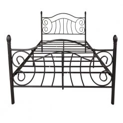 54.53 in. W Black Metal Frame Full Platform Bed by ATHMILE