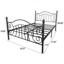 54.53 in. W Black Metal Frame Full Platform Bed by ATHMILE 7 54.53 in. W Black Metal Frame Full Platform Bed by ATHMILE -ATHMILE Sales Store black athmile platform beds dsz t761f bk c3 1000
