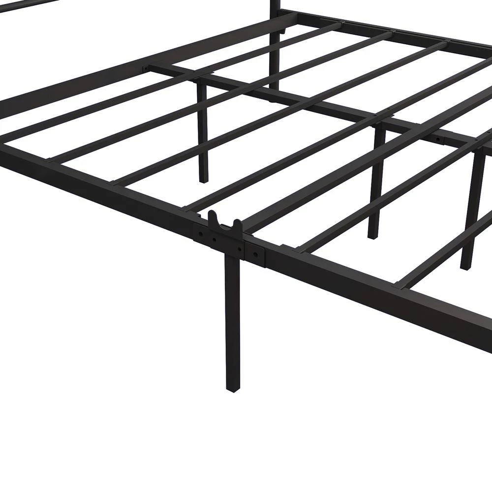 59.84 in. W Black Metal Frame Queen Platform Bed by ATHMILE 4 59.84 in. W Black Metal Frame Queen Platform Bed by ATHMILE - Image 4