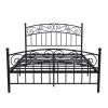 59.84 in. W Black Metal Frame Queen Platform Bed by ATHMILE