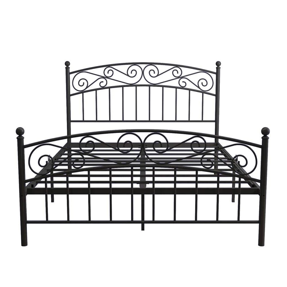 59.84 in. W Black Metal Frame Queen Platform Bed by ATHMILE 1 59.84 in. W Black Metal Frame Queen Platform Bed by ATHMILE