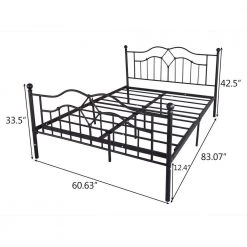 83.07 in W. Black Queen Platform Bed by ATHMILE 7 83.07 in W. Black Queen Platform Bed by ATHMILE -ATHMILE Sales Store black athmile platform beds gz b2w20221000 c3 1000