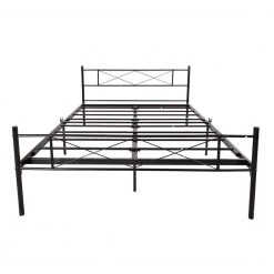 82.68 in. W Black Metal Frame Queen Platform Bed by ATHMILE