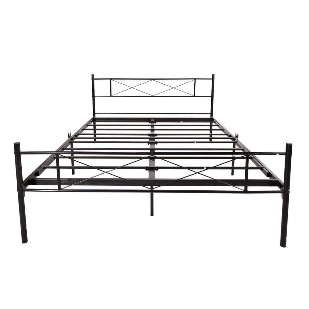 82.68 in. W Black Metal Frame Queen Platform Bed by ATHMILE 1 82.68 in. W Black Metal Frame Queen Platform Bed by ATHMILE