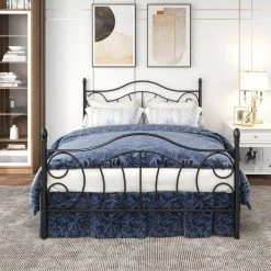 83.07 in. W Black Non-Upholster Metal Frame Queen Platform Bed by ATHMILE 13 83.07 in. W Black Non-Upholster Metal Frame Queen Platform Bed by ATHMILE -ATHMILE Sales Store black athmile platform beds gz b2w20221399 31 1000