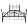83.07 in. W Black Non-Upholster Metal Frame Queen Platform Bed by ATHMILE