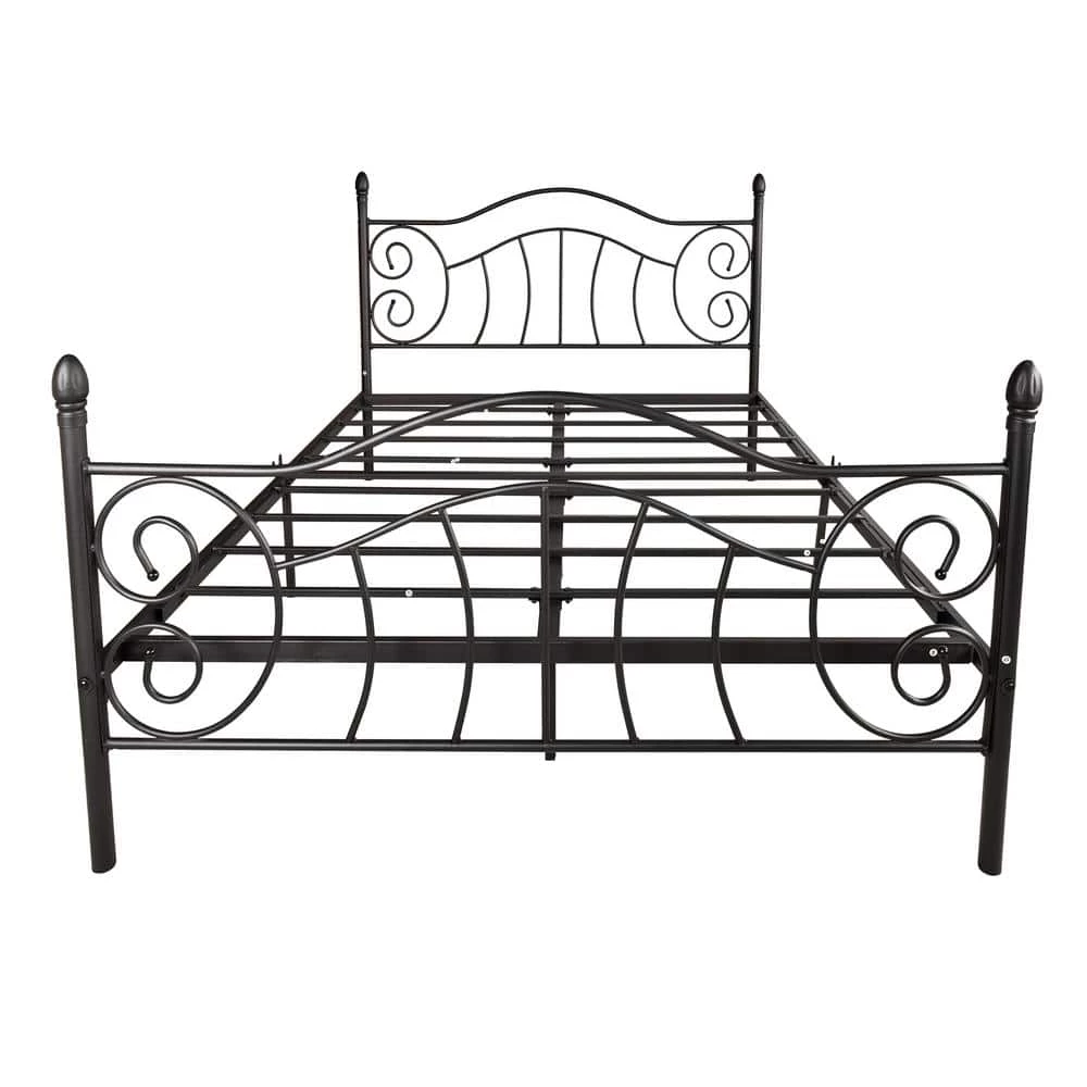 83.07 in. W Black Non-Upholster Metal Frame Queen Platform Bed by ATHMILE 1 83.07 in. W Black Non-Upholster Metal Frame Queen Platform Bed by ATHMILE