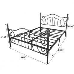 83.07 in. W Black Non-Upholster Metal Frame Queen Platform Bed by ATHMILE 9 83.07 in. W Black Non-Upholster Metal Frame Queen Platform Bed by ATHMILE -ATHMILE Sales Store black athmile platform beds gz b2w20221399 c3 1000