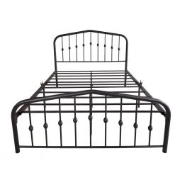 77.95 in. W Black Full Size Metal Platform Bed by ATHMILE