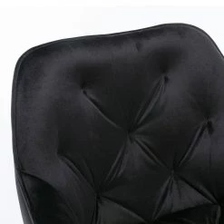Black Toweling Tufted Fabric Rocking Chair (Set of 1) by ATHMILE -ATHMILE Sales Store black athmile rockers gliders ottomans gz b2w20220882 4f 1000