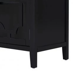 Black Sideboard with Decorative Door by ATHMILE -ATHMILE Sales Store black athmile sideboards buffet tables gz b2w20221688 1f 1000