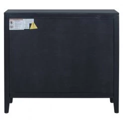 Black Sideboard with Decorative Door by ATHMILE -ATHMILE Sales Store black athmile sideboards buffet tables gz b2w20221688 44 1000
