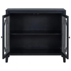 Black Sideboard with Decorative Door by ATHMILE