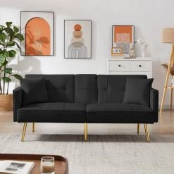 69.2 in.W Black Fabric Twin Size Sofa Bed by ATHMILE 15 69.2 in.W Black Fabric Twin Size Sofa Bed by ATHMILE -ATHMILE Sales Store black athmile sofa beds gz b2w20222242 31 1000