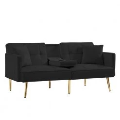 69.2 in.W Black Fabric Twin Size Sofa Bed by ATHMILE 13 69.2 in.W Black Fabric Twin Size Sofa Bed by ATHMILE -ATHMILE Sales Store black athmile sofa beds gz b2w20222242 44 1000