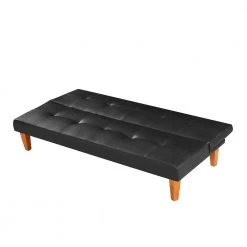 68.11 in. W PU Leather Convertible Folding Futon Twin Size Sofa Bed by ATHMILE -ATHMILE Sales Store black athmile sofa beds gz b2w5880017 76 1000