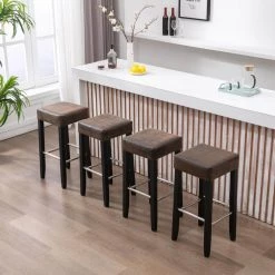 Black Brown Textile Dining Chairs (Set of 2) by ATHMILE 13 Black Brown Textile Dining Chairs (Set of 2) by ATHMILE -ATHMILE Sales Store black brown athmile dining chairs ddw21237514 31 1000