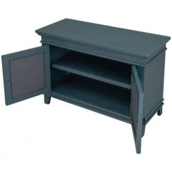 Blue Accent Storage Cabinet Wooden Cabinet with Mirror Door by ATHMILE -ATHMILE Sales Store blue athmile accent cabinets gzwf284088aav 1f 1000