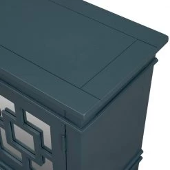 Blue Accent Storage Cabinet Wooden Cabinet with Mirror Door by ATHMILE -ATHMILE Sales Store blue athmile accent cabinets gzwf284088aav fa 1000