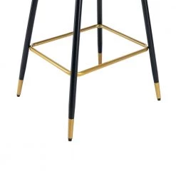 26.34 in. Blue Backless Metal Frame Bar Stool with Velvet Seat (Set of 1) by ATHMILE -ATHMILE Sales Store blue athmile bar stools gz b2w20221735 fa 1000