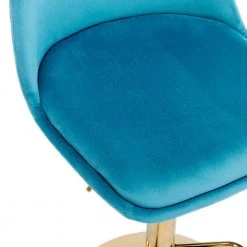 40.94 in. Low Back Blue Metal Frame Adjustable Bar Stool with Toweling fabric Seat (Set of 1) by ATHMILE -ATHMILE Sales Store blue athmile bar stools gz w39538760 1f 1000