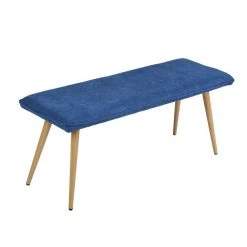 Dining Room Blue Bench 18.3 in. H x 45.3 in. W x 15.3 in. D by ATHMILE -ATHMILE Sales Store blue athmile bedroom benches gz b2w20221083 1f 1000
