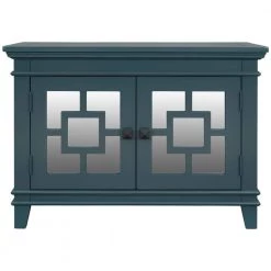 33 in. Blue Standard Rectangle Wood Console Table by ATHMILE