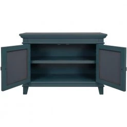 33 in. Blue Standard Rectangle Wood Console Table by ATHMILE -ATHMILE Sales Store blue athmile console tables ddwf284088aav c3 1000